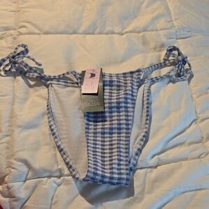 Wild Fable Blue Checkered Bikini Bottom Size XXS (W390)